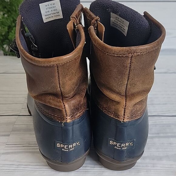 Sperry Topsider Waterproof Rubber Duck Boots Womens Size 10M - Picture 5 of 10